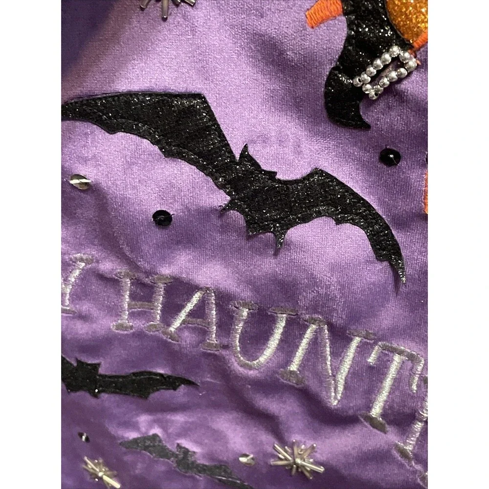 3D Witch Legs & Broom Halloween Table Runner 14”x72